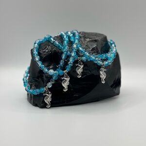 *ANKLET* Seahorse & Glass Stretchy Anklet